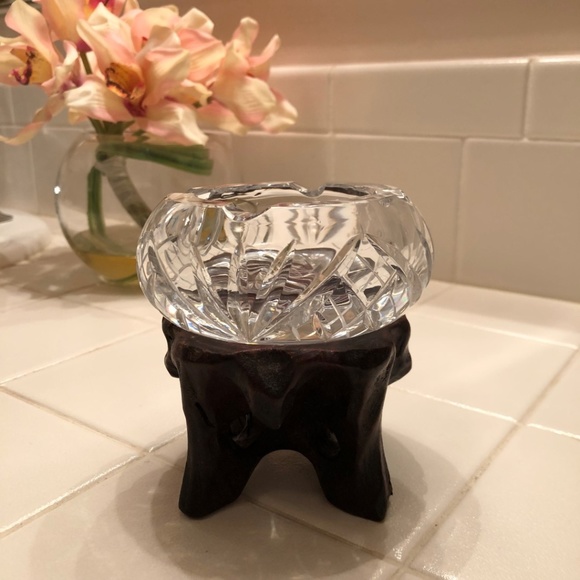 Other - Gorgeous Heavy Etched Crystal Ashtray Star Center